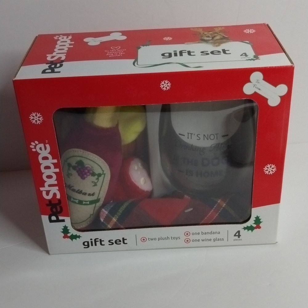 Pet gift set wine NIB